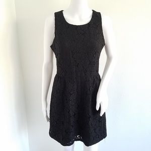 J.Crew Black Lace Sleeveless Sheath Dress Size 4